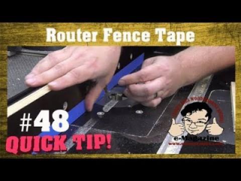 Why you should be using TAPE on your router table fence