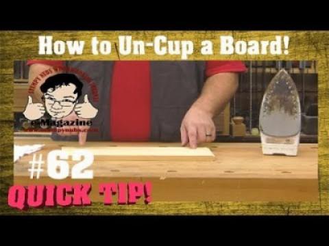 How to iron a warped-cupped board flat again