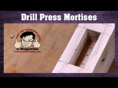 How to make a square mortise with a drill press and a forstner bit