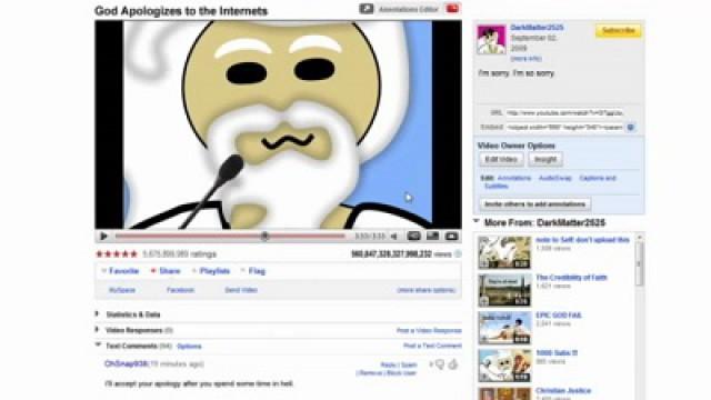 God Apologizes to the Internets