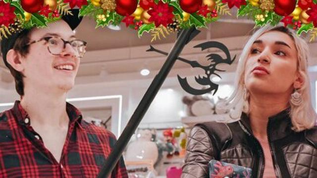 Christmas shopping for girls.