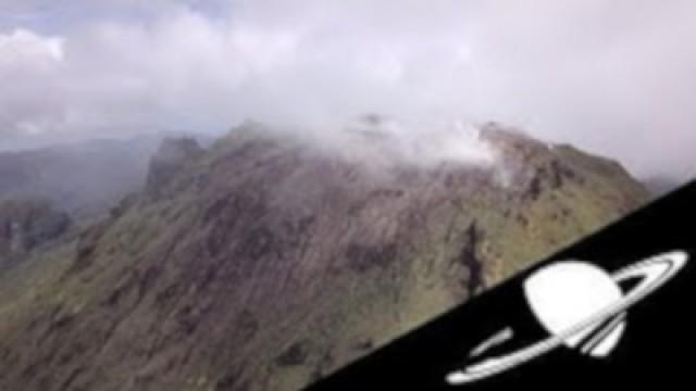Dans le cratère d'un volcan...
