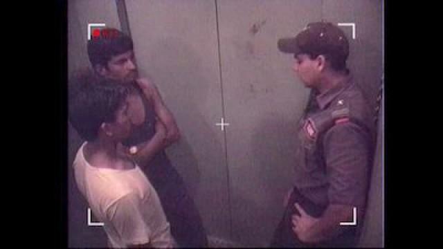 The thief in the lift