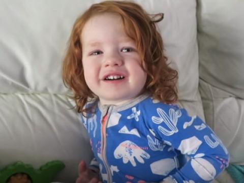 Cheeky Toddler Tickles Himself!