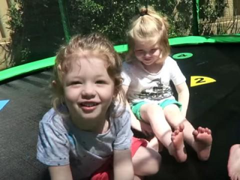 Playing on the Trampoline