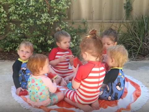 Summer Christmas Day with Six Kids!