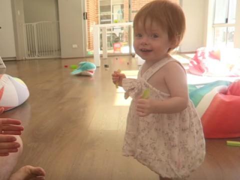 Last Triplet to Walk! She's Doing So Well!