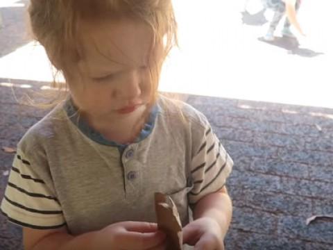 HE THOUGHT THE POOP WAS CHOCOLATE