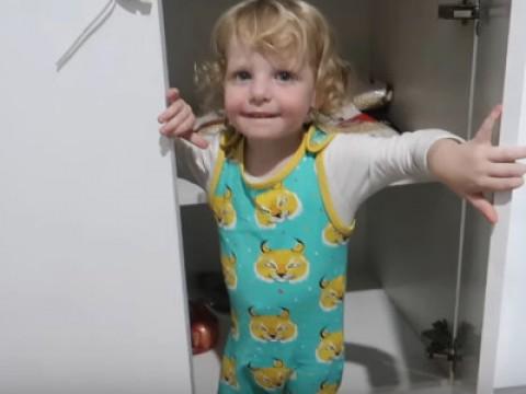 Toddler Caught Hiding In Cupboard