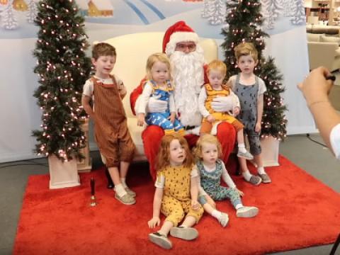 Getting a Santa Photo with Six Kids!