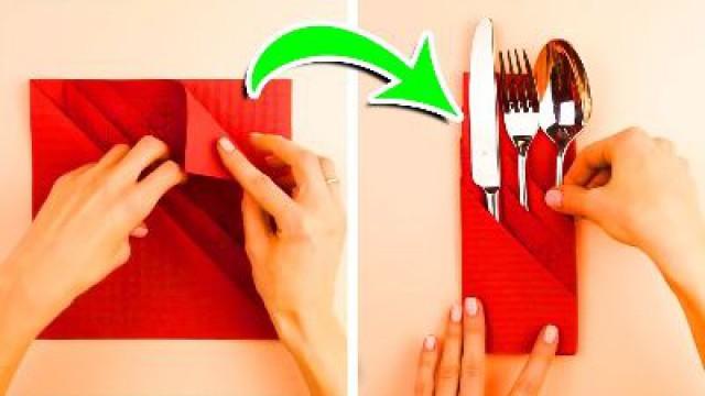 7 Pliages de serviettes complètement fous qui impressionneront tous tes invités