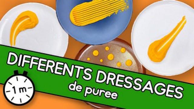 Différents dressages de purée