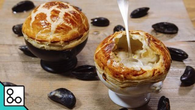 Soupe champignons-moules