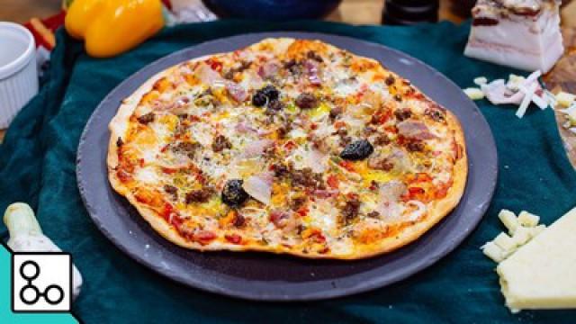 Pizza bœuf poivrons