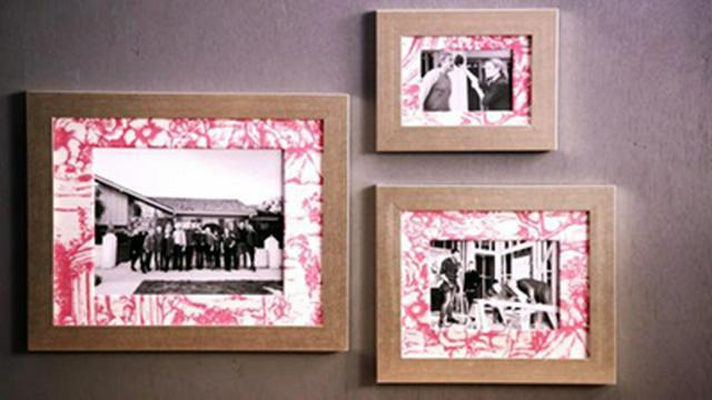 Sunshine Upcycle: Wallpaper Picture Frame Mat