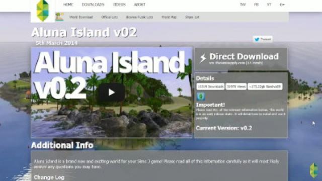 Quick Update - Base Game versions of Aluna Island lots now available!