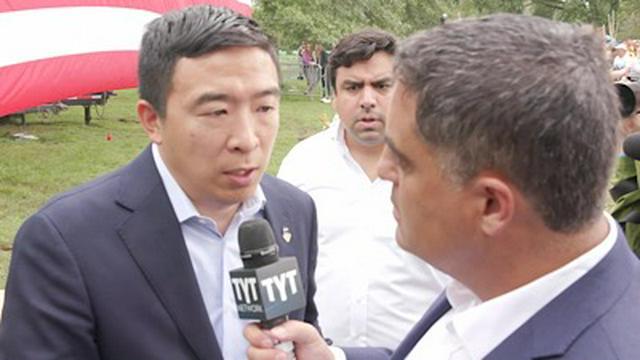 Andrew Yang Iowa Steak Fry Interview
