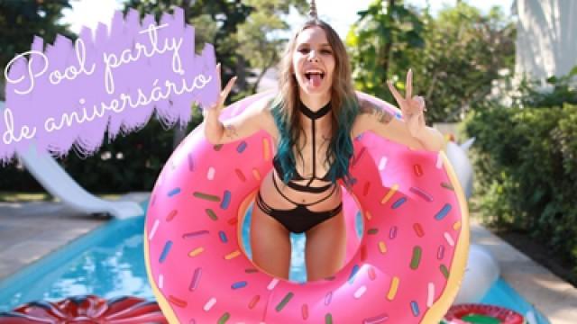Minha pool party de aniversário!
