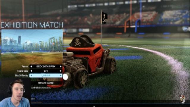 Rocket League CHALLENGE! Can I Score A Goal In a 1v4 Match?