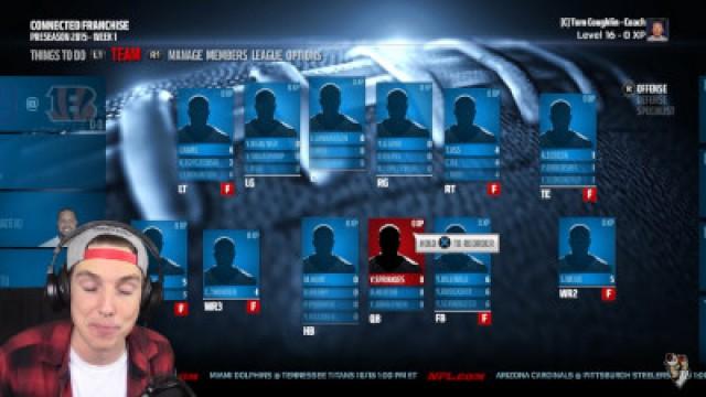 Terrible Giant Player Franchise Simulation - Madden 16 NFL Gameplay