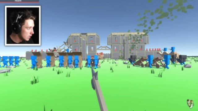 POO LAUNCHER vs MASSIVE CASTLE! (Ancient Warfare 2)