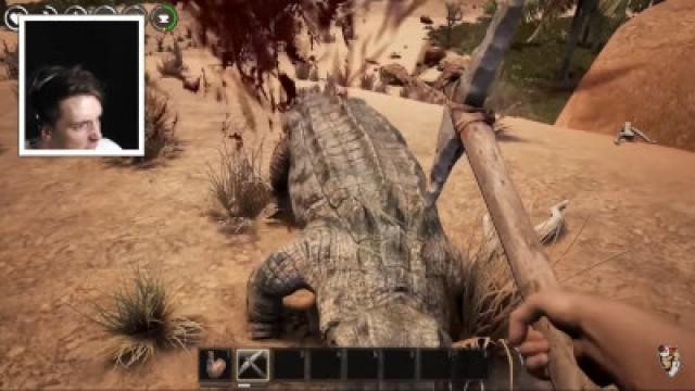 GIANT MONSTER vs BARBARIAN! (Conan Exiles Gameplay)