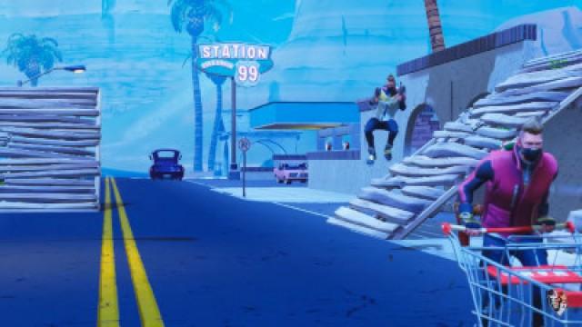 The C4 GOLF CART Stunt in Fortnite Battle Royale
