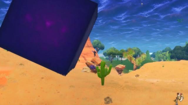 CRUSHED BY THE GIANT CUBE (its moving) - Fortnite Battle Royale