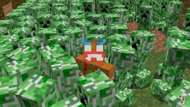 minecraft but it rains creepers
