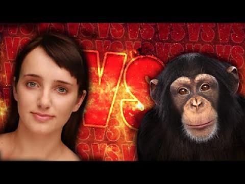 MAN VS BEAST | Evie and Chimbot