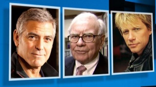 George Clooney - Warren Buffet - John Bon Jovi