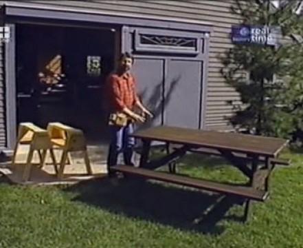 Picnic Table and Saw Horses