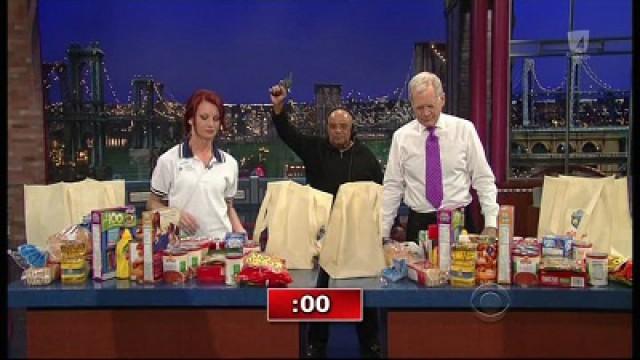Jon Stewart, American Bagging Champion Stephanie Teteak, Yelawolf with Kid Rock