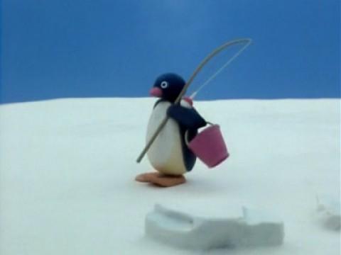 Pingu va a pescare