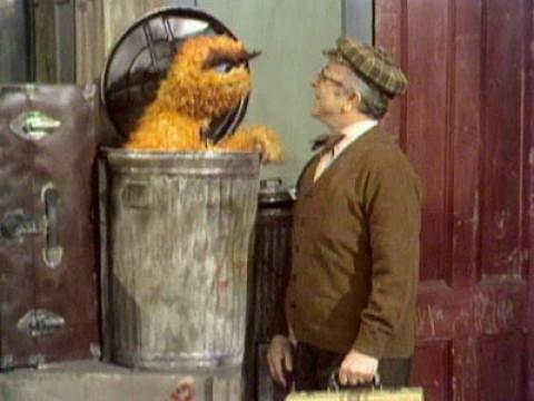 Mr. Hooper Makes Oscar a Baked Bean Sundae