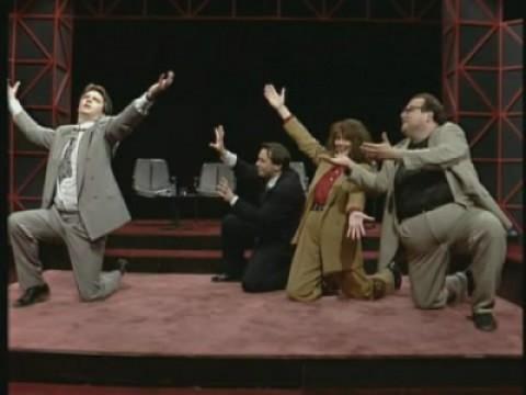 Josie Lawrence, Paul Merton, Tony Slattery, Mike McShane