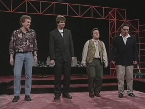 Jim Sweeney, Paul Merton, Steve Steen, Tony Slattery