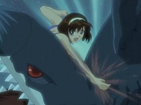 Kurumi Takes to Water