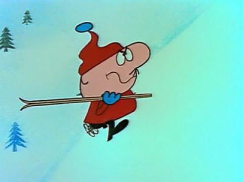 Herr Rossi geht zum Skifahren