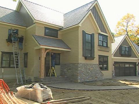 Exterior Harmony: Doors and Stone