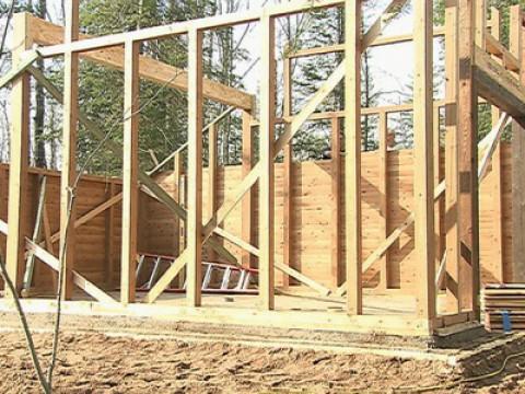 Timber Shed Wall Framing