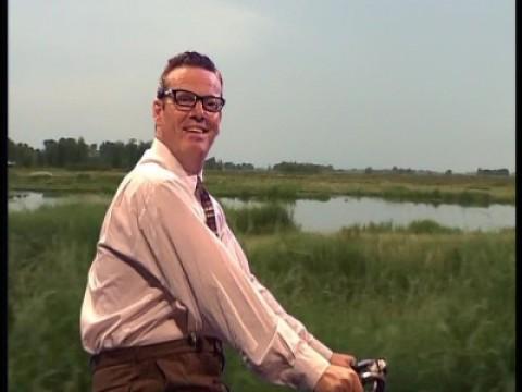 De blije fietser
