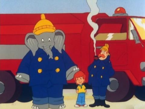 Benjamin Blümchen als Feuerwehrmann