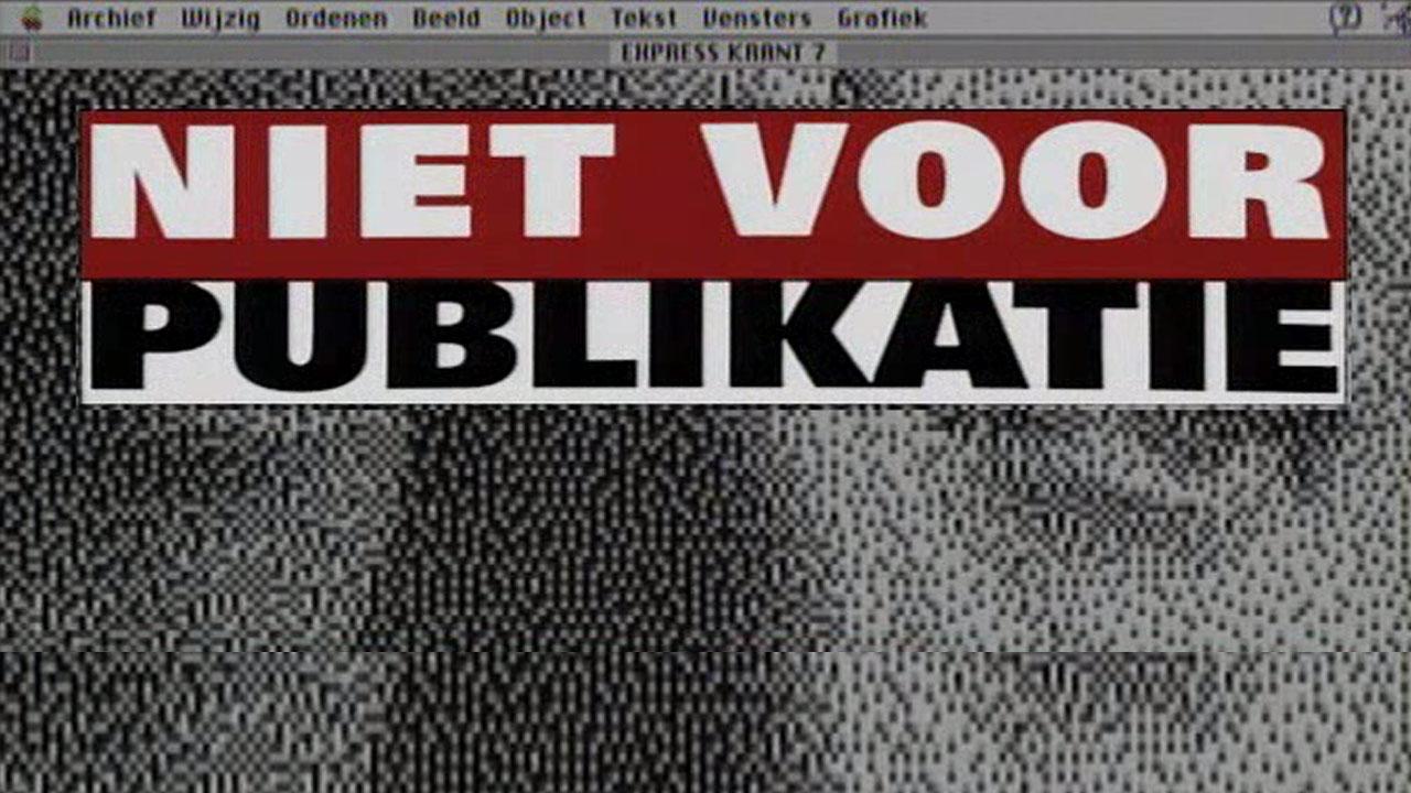 Niet voor publikatie