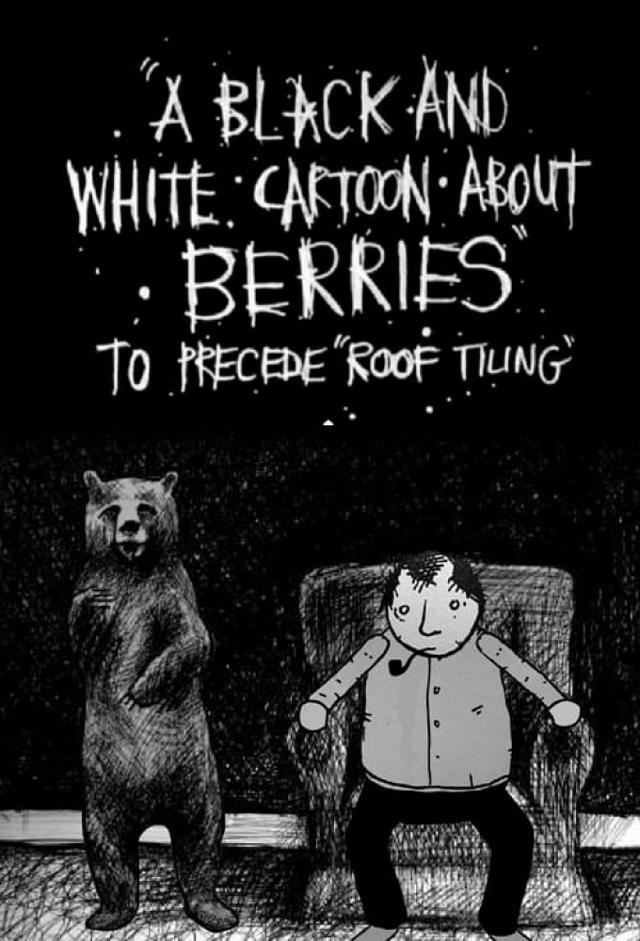 A Black and White Cartoon About Berries