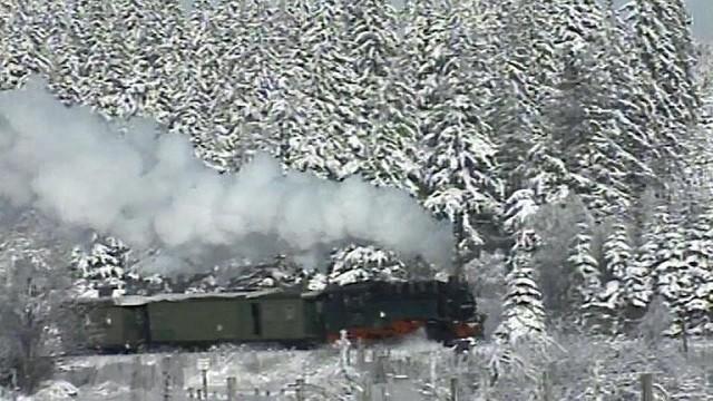 Winterdampf im Erzgebirge