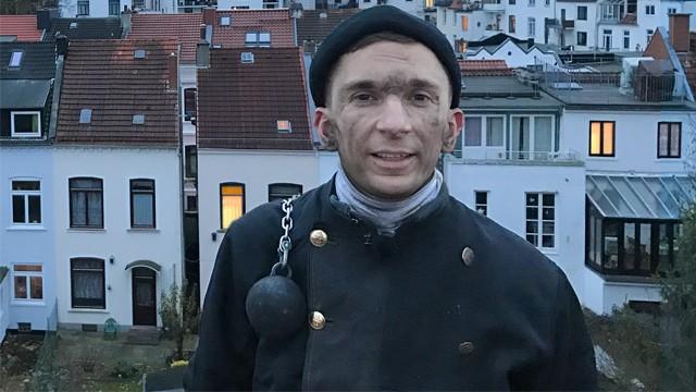 Eric steckt im Schornstein