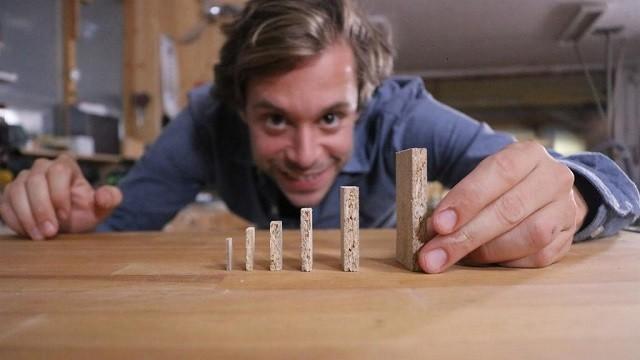 Einen Riesen-Dominostein kippen?!