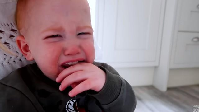 WE GAVE OUR TODDLER PEANUT BUTTER?? (strange reaction)