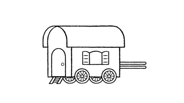 une roulotte